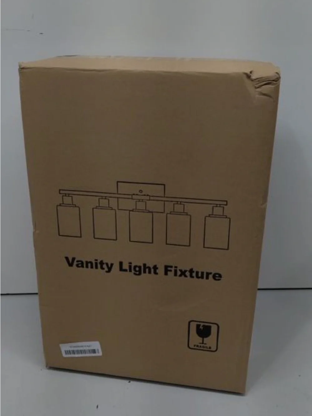 Elegant Gold 5-Light Bathroom Vanity Light - Modern Glass Shade Fixture